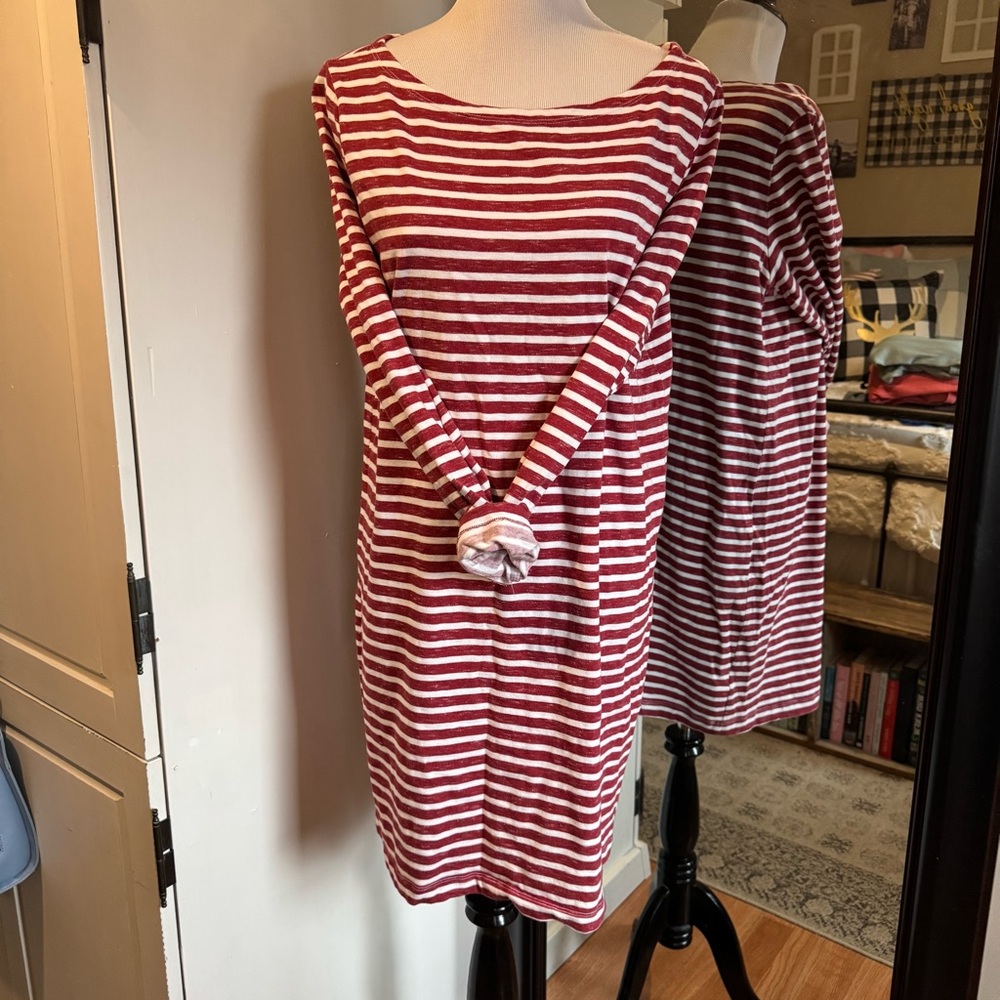 Gap Large Red Striped Dress